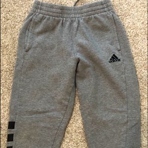 Adidas jogger sweat pants, boys medium.
